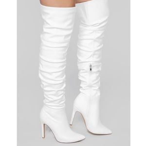 Stay Away From Me Heeled Boot - White